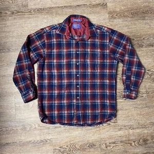 PENDLETON VINTAGE 100% VIRGIN WOOL HEAVY WEIGHT FLANNEL